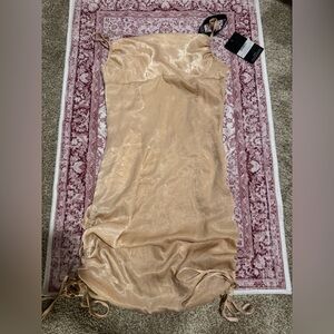 PrettyLittleThing Shimmering Gold Dress